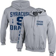 Champion Men's Champion Heather Gray Syracuse Orange Varsity Powerblend Full-Zip Fleece Hoodie