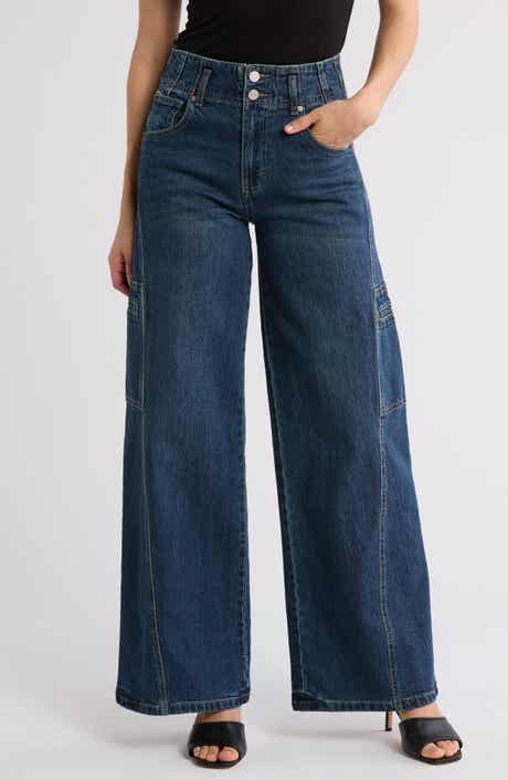 Habitual High Waist Extra Wide Leg Cargo Jeans