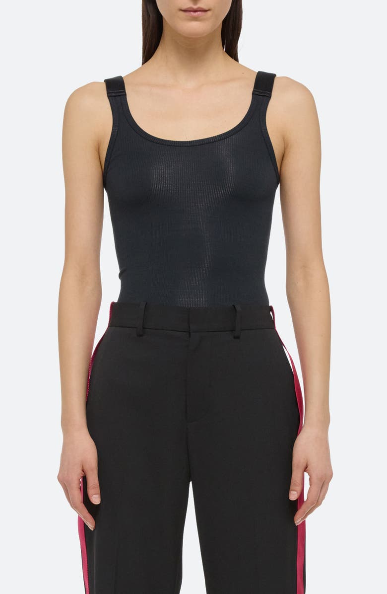 Helmut Lang Scoop Neck Rib Tank, Main, color, 
