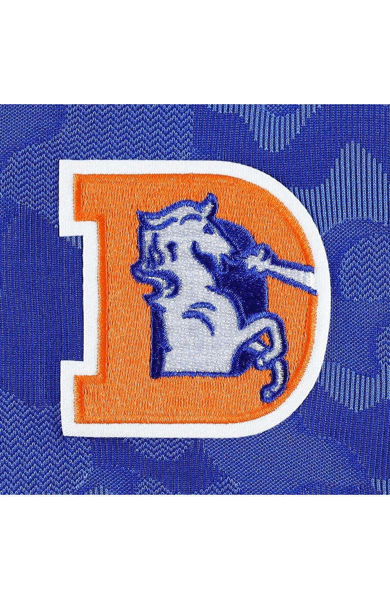 ANTIGUA Men's Antigua Royal Denver Broncos Brigade Throwback Quarter-Zip Top, Alternate, color, Royal