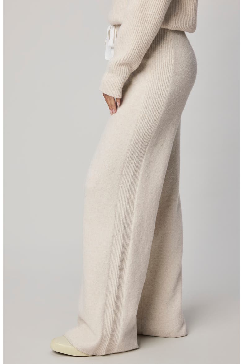 Stassi Rib Side Sweater Pants, Alternate, color, PALE OAK HTHR