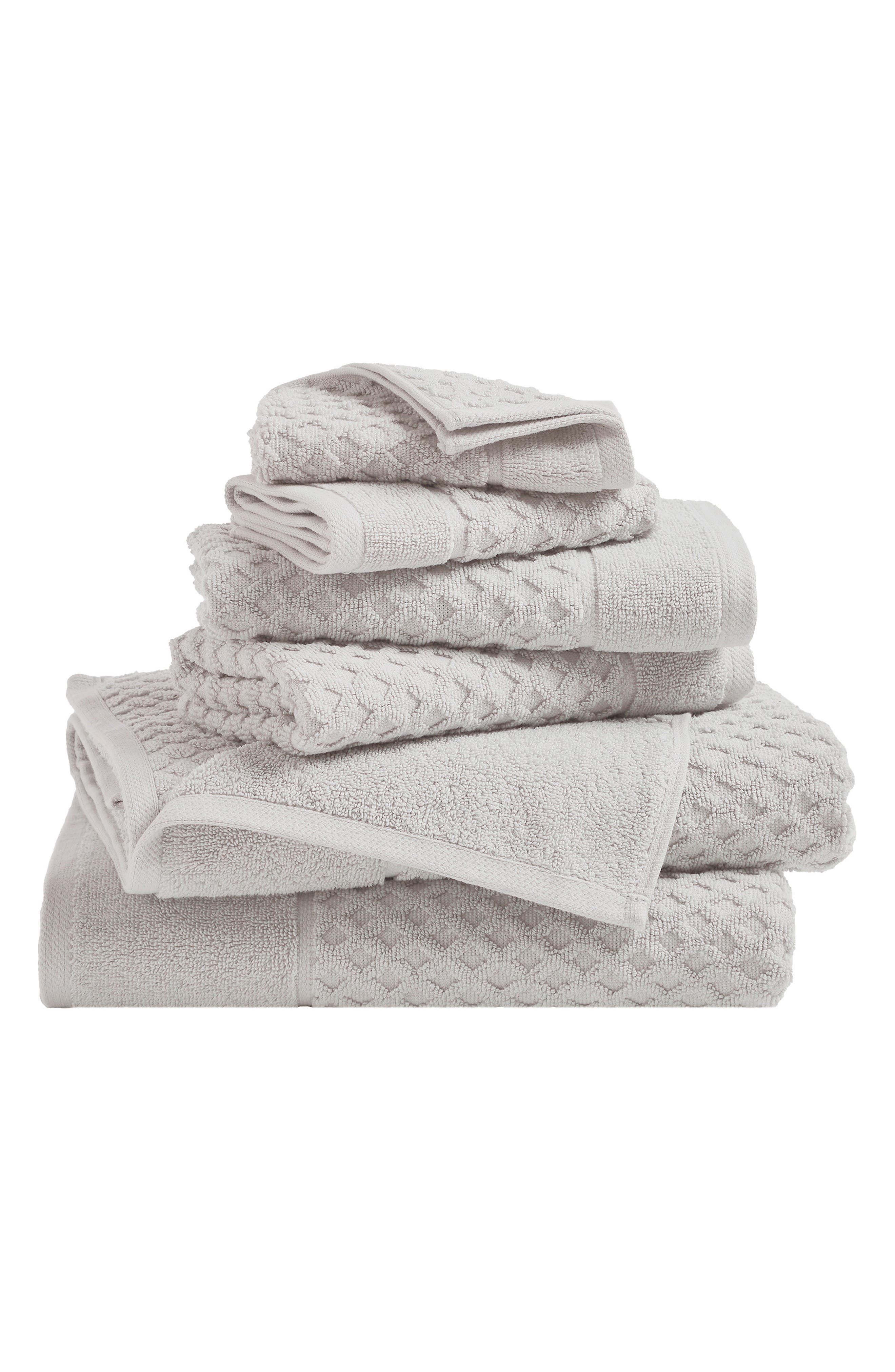 Woven & Weft Diamond Textured 6-Piece Towel Set