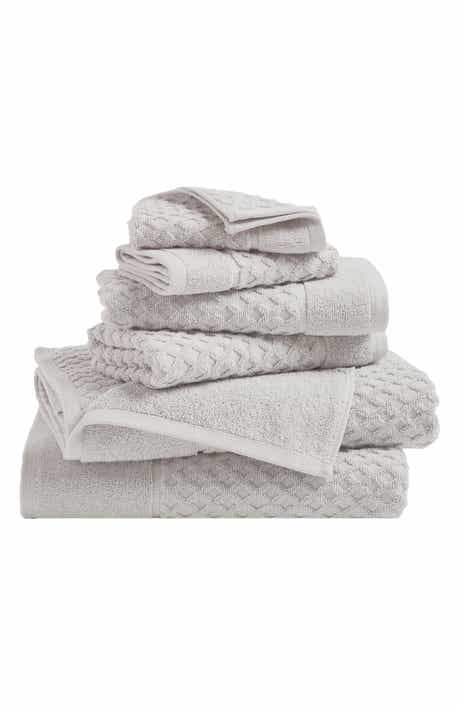 Woven & Weft Diamond Waffle Texture 6-Piece Towel Set