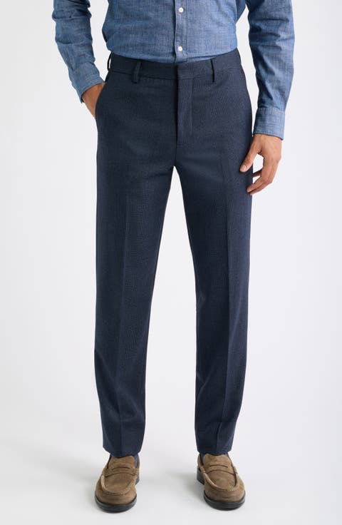 Jetsetter Italian Wool Houndstooth Dress Pants