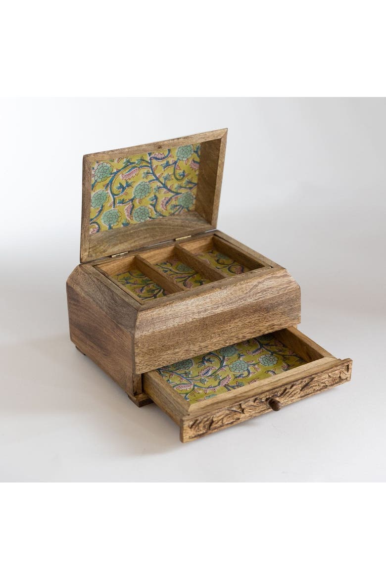 Phoolon Mango Wood Jewelry Box, Alternate, color, Brown