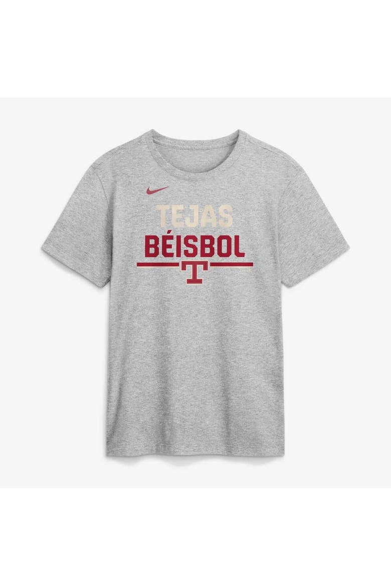 Men's Nike Heather Gray Texas Rangers City Connect Stacked Team Phrase T-Shirt, Main, color, Heather Gray