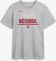 Nike Men's Nike Heather Gray Texas Rangers City Connect Stacked Team Phrase T-Shirt