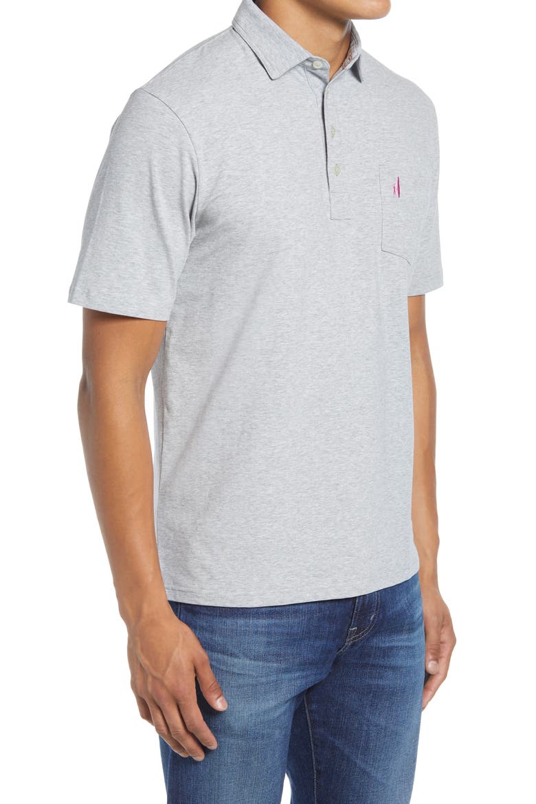 Heathered Original Regular Fit Polo, Alternate, color, GRAY