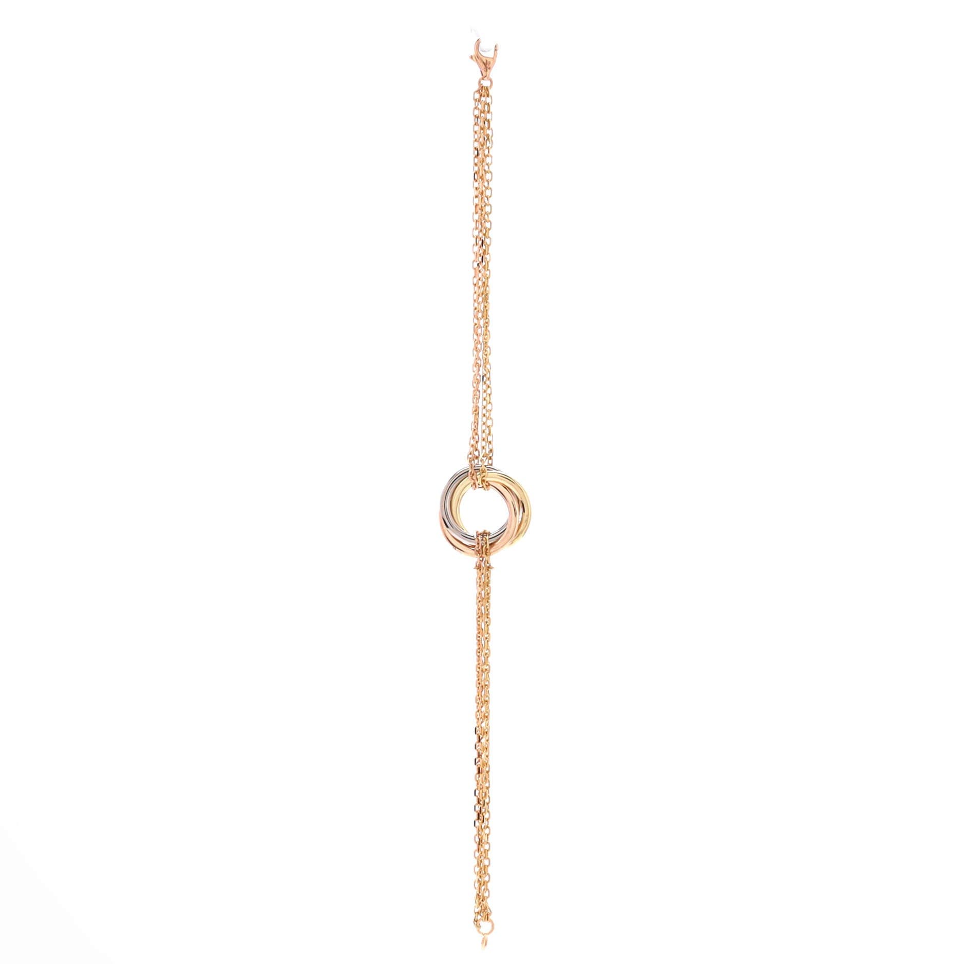 Trinity 4 Chain Bracelet 18K Tricolor Gold, Alternate, color, Metallic Gold