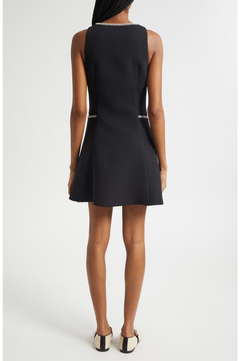 Sleeveless Button Front Minidress, Alternate, color, BLACK
