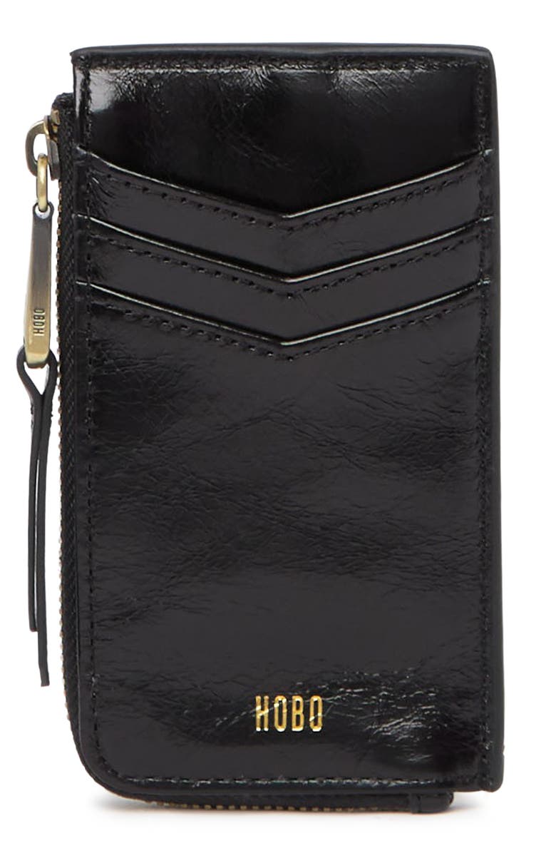 HOBO Kane Zip Around Leather Card Case, Main, color, 