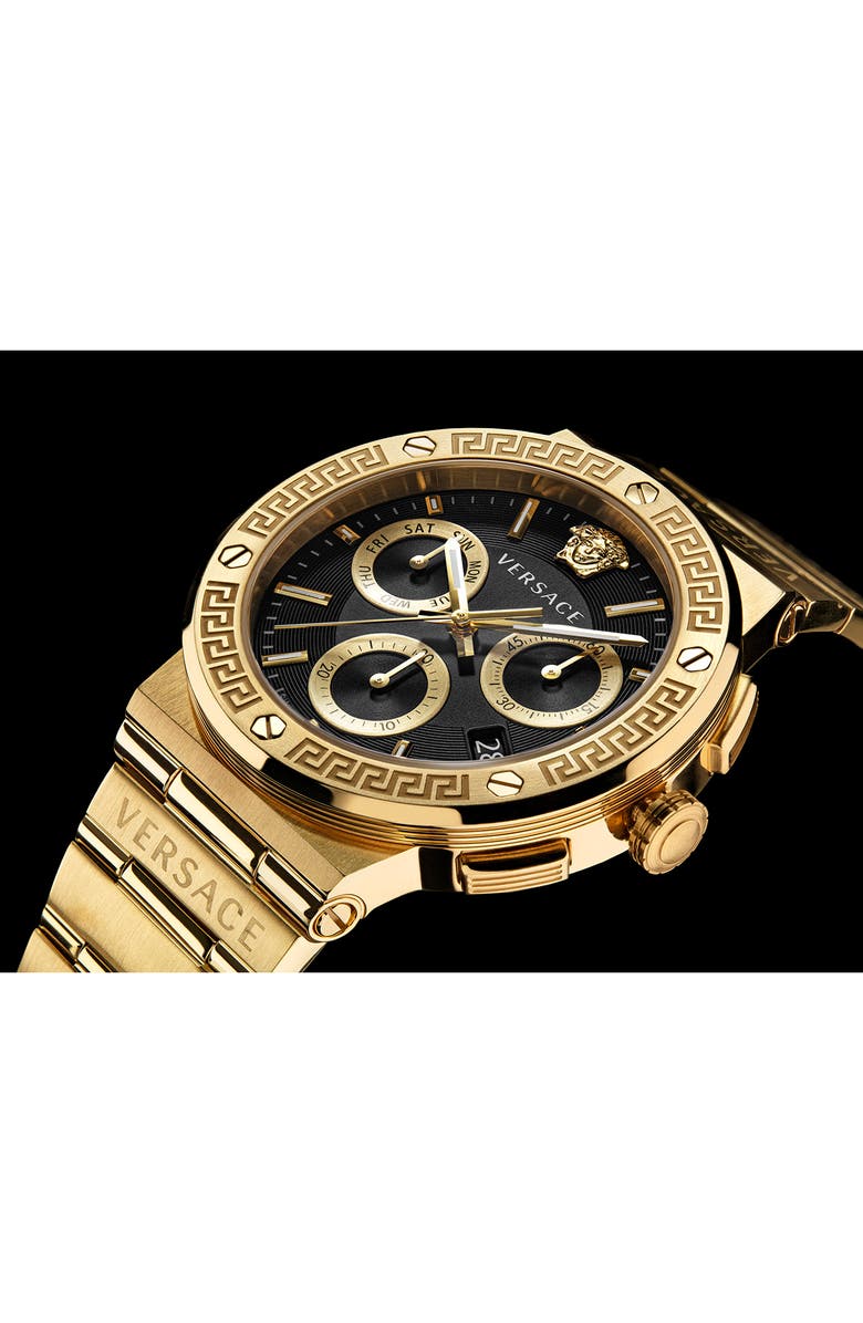 Versace Greca Chronograph Bracelet Watch, 43mm, Alternate, color, 