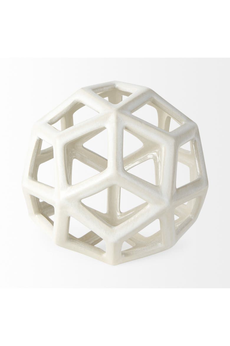 Geom Ceramic Geometric  Object, Alternate, color, White