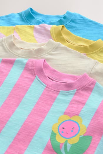Kids' Assorted 4-Pack Cotton Graphic T-Shirts
