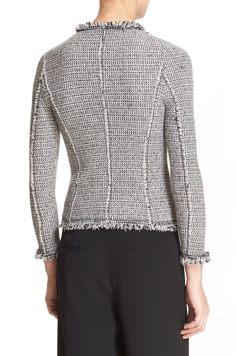 Zip Front Tweed Jacket, Alternate, color, GREY COMBO