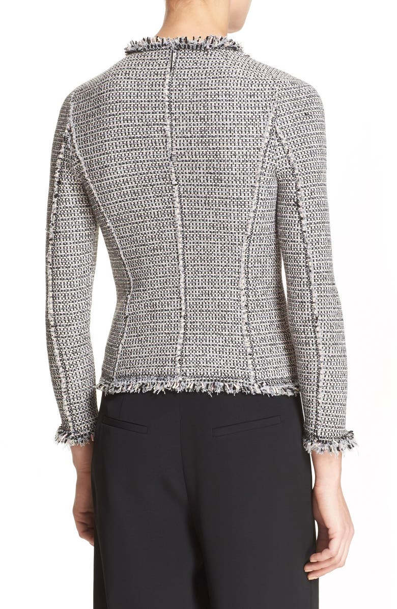 Rebecca Taylor Zip Front Tweed Jacket, Alternate, color, 