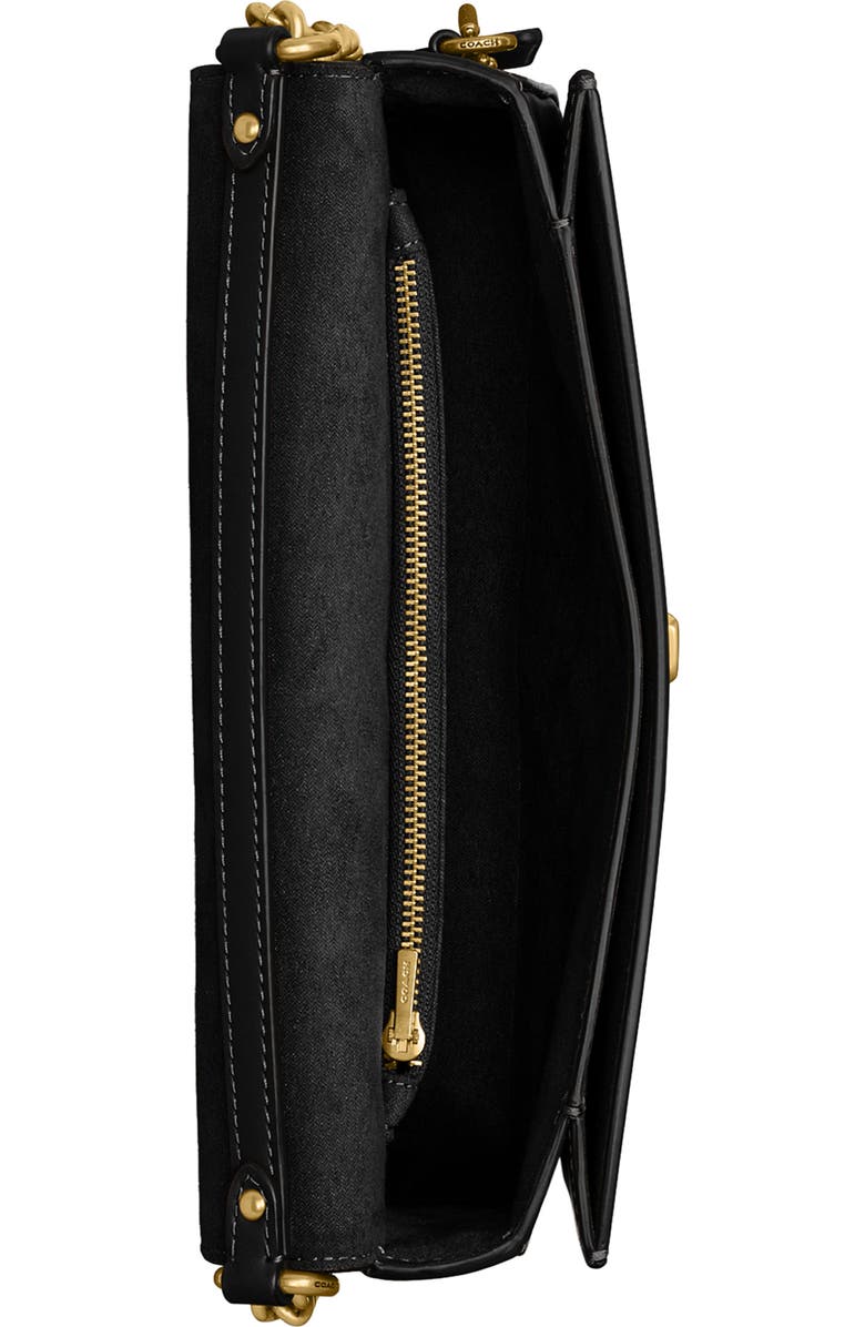 COACH Hutton Box Leather Shoulder Bag, Alternate, color,