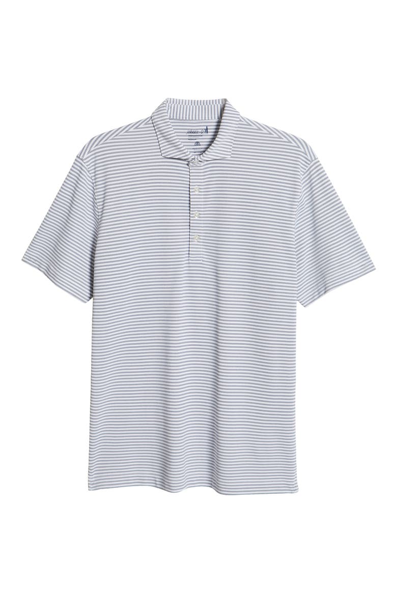 Stetsons Stripe Performance Jersey Polo, Alternate, color, NAVY