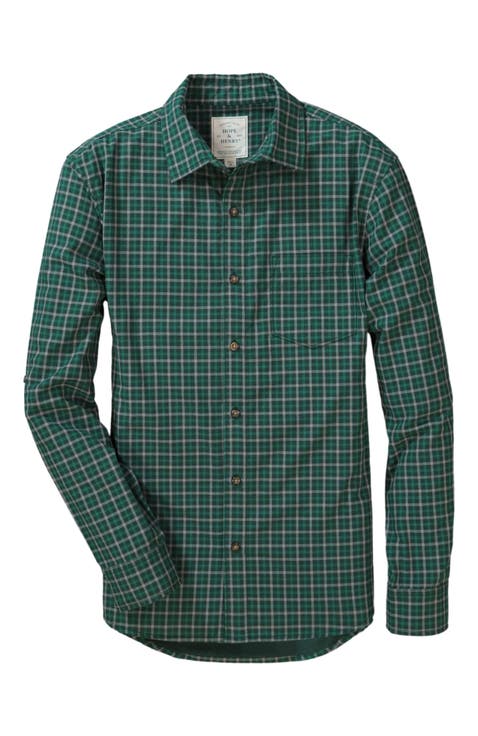 Men's Convertible Double Weave Button Down Shirt