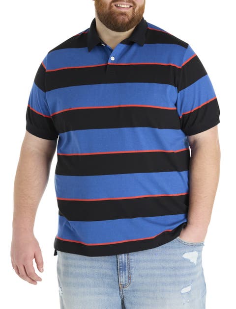 Big & Tall Rugby Striped Polo Shirt