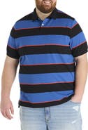 Harbor Bay by DXL Big & Tall Rugby Striped Polo Shirt