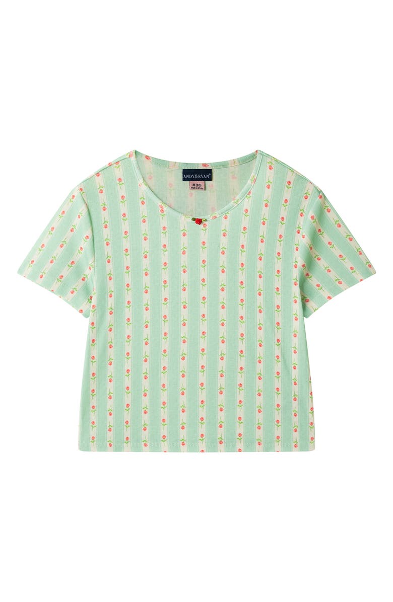 Andy & Evan Kids' Short Pajamas, Alternate, color, Light Green Floral