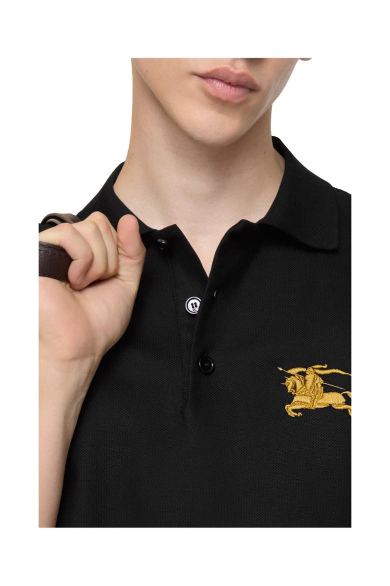 Knight Cotton Polo Shirt, Alternate, color, Black