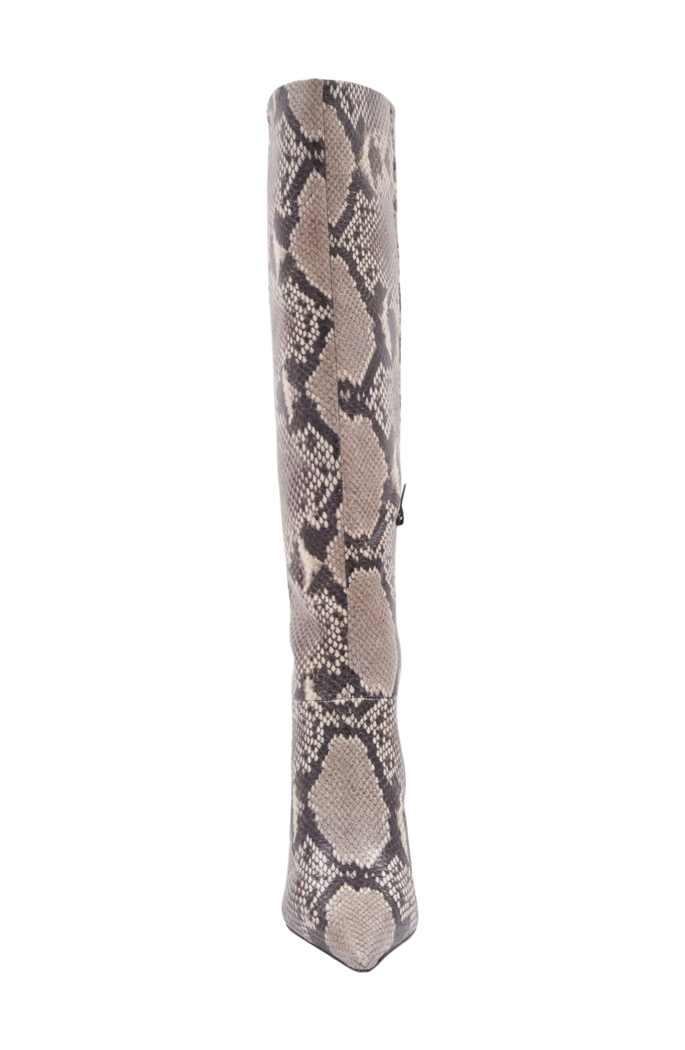 Imani Leather Knee High Boot, Alternate, color, PYTHON LEATHER