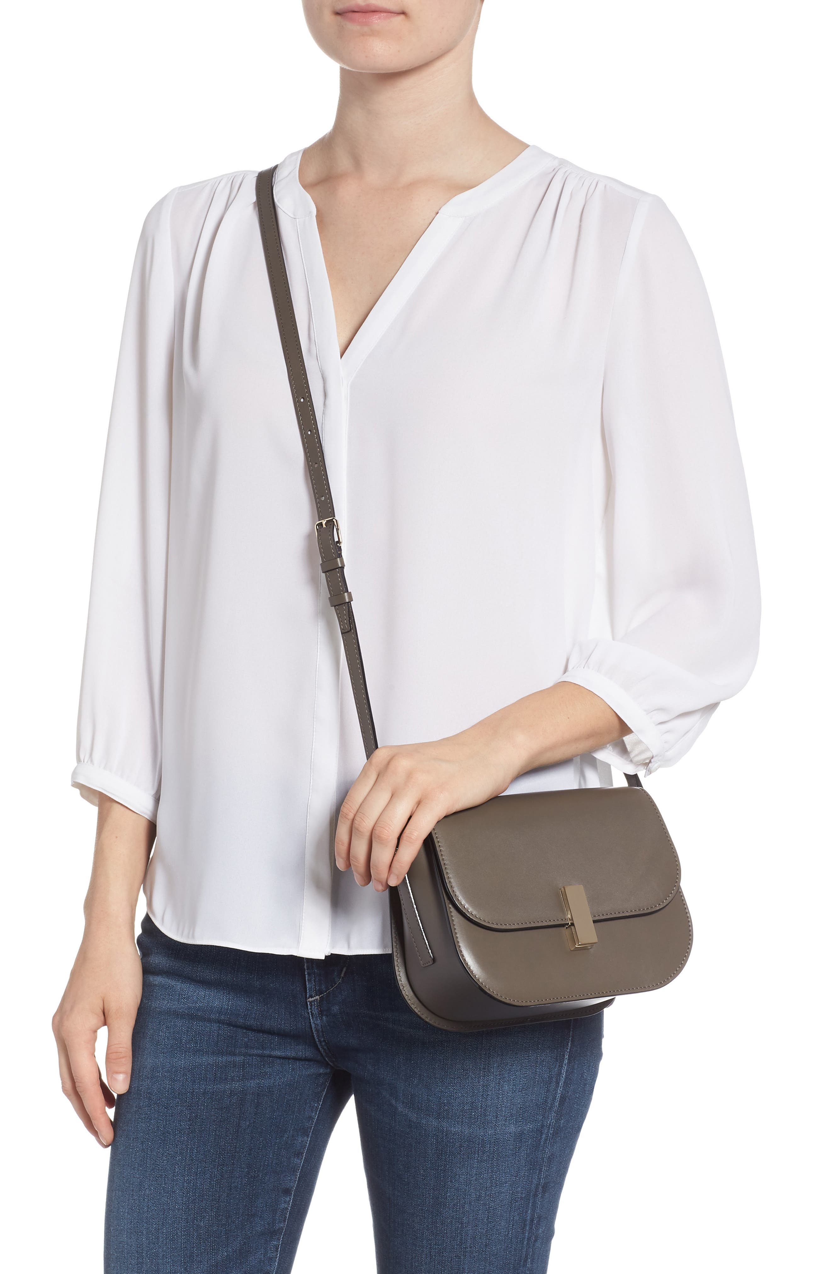 Iside Leather Crossbody Bag, Alternate, color, FUMO DI LONDRA