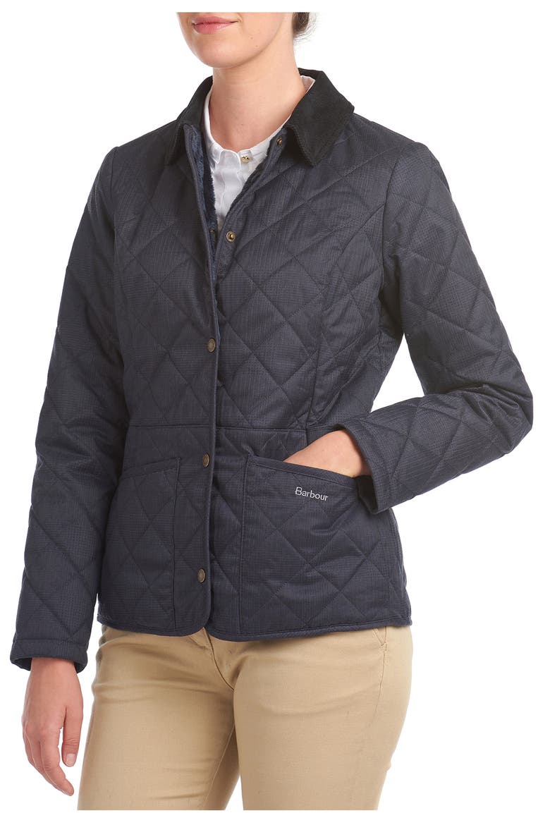 Huddleson Plaid Quilted Jacket, Main, color, NAVY/ NAVY