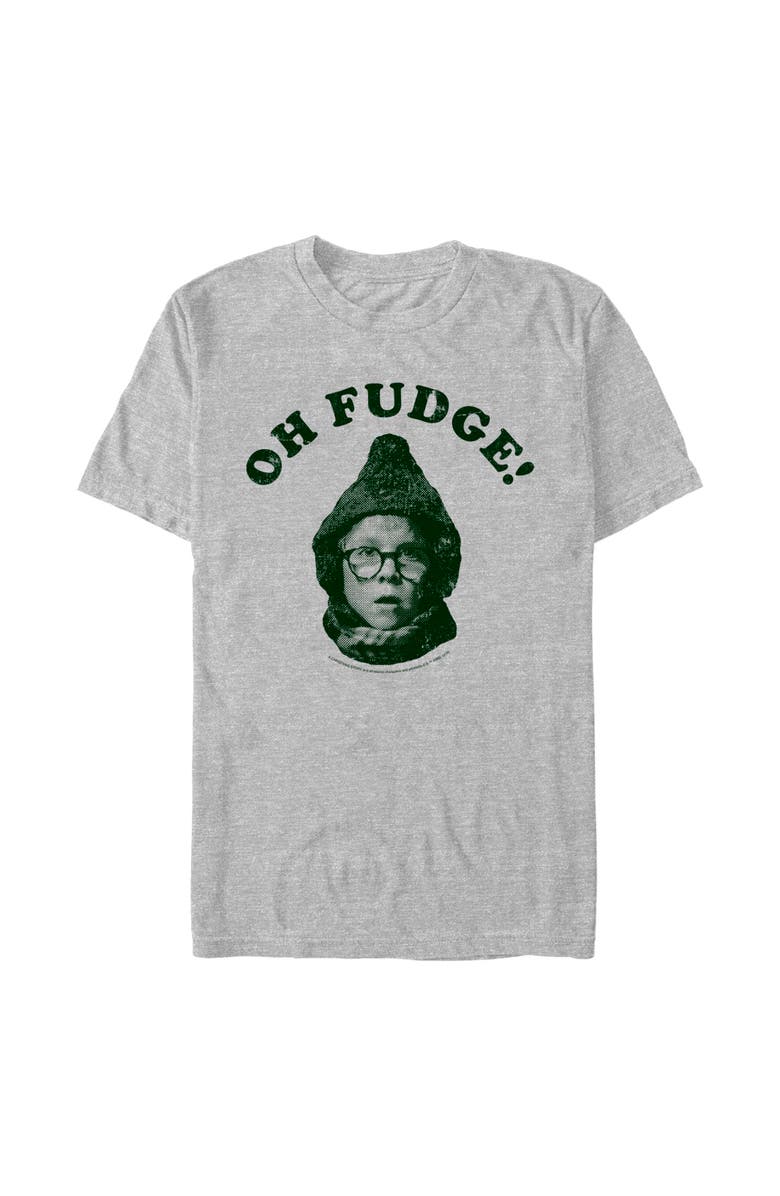 A Christmas Story Men's A Christmas Story Oh Fudge Ralphie Parker Graphic T-Shirt, Main, color, Athletic Heather