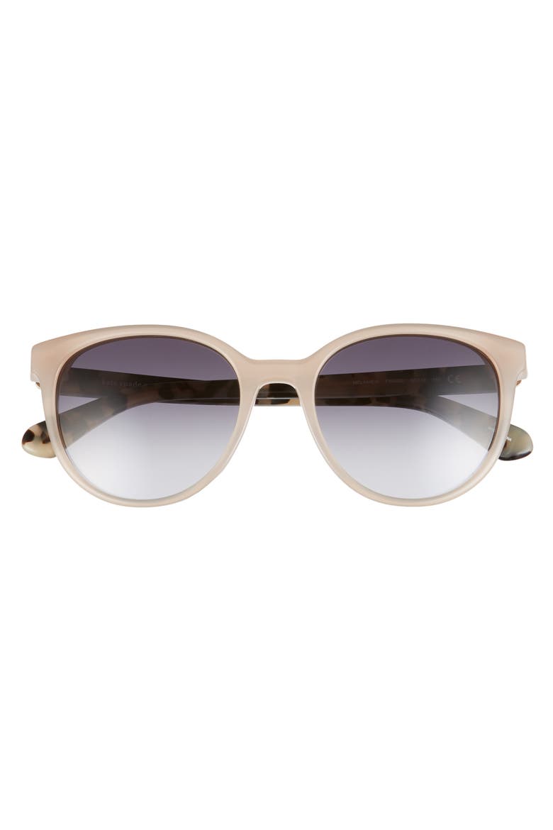 melanie 52mm round sunglasses, Alternate, color, NUDE/ DKGREY GRADIENT
