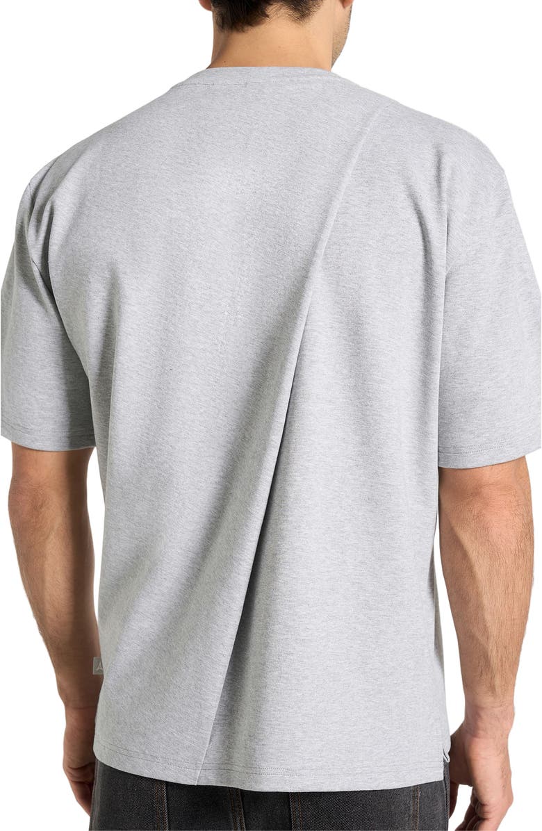 Manière De Voir Hugo Relaxed Fit Cotton T-Shirt With Pleat, Alternate, color, Grey
