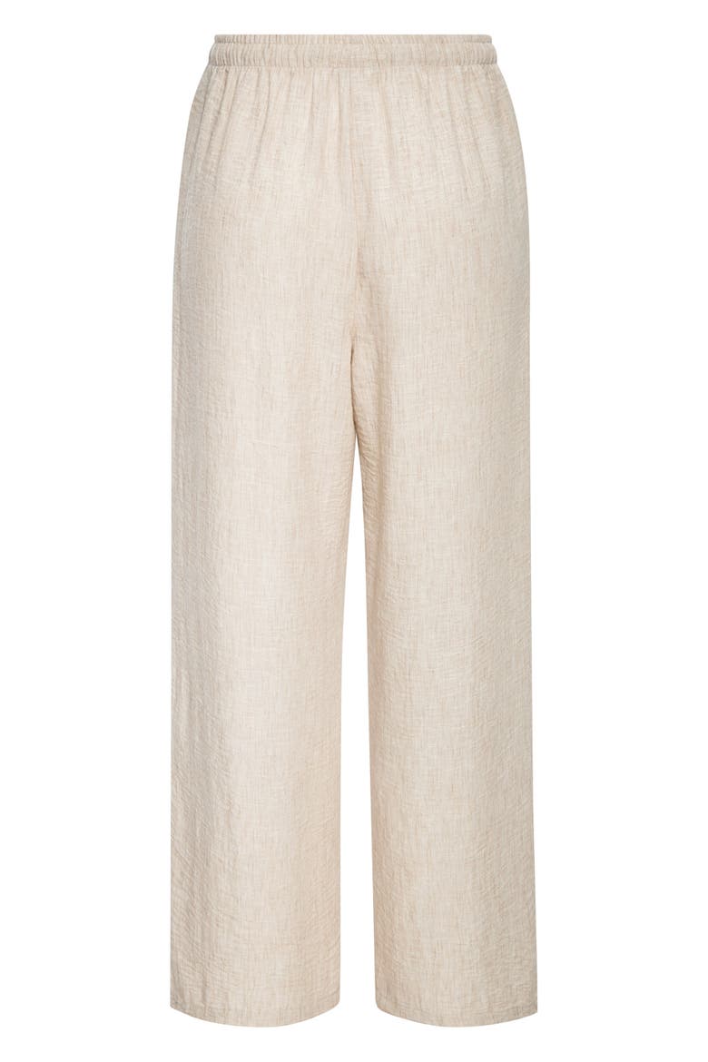 Textured Pull On Pants, Alternate, color, Beige Heather