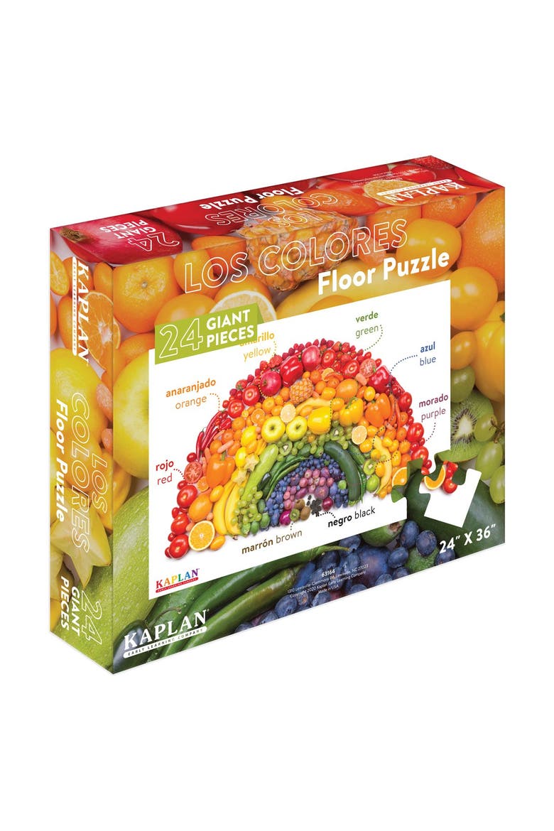 Colors - Los Colores - Bilingual Floor Puzzle - 24 Pieces, Alternate, color, Multicolored