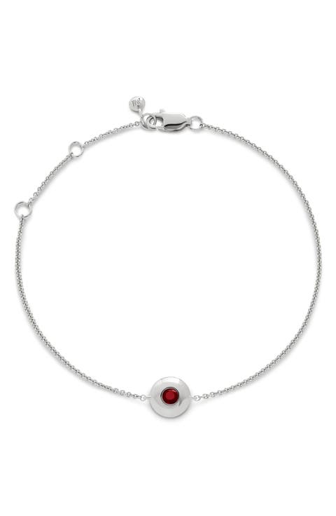 January Birthstone Chain Bracelet