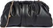 Olga Berg Nix Gathered Soft Faux Leather Frame Clutch