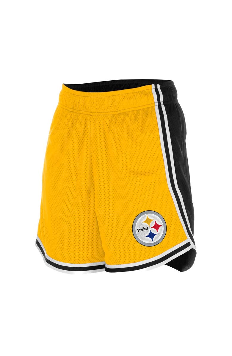 New Era Women's New Era Gold/Black Pittsburgh Steelers Sport Classics Mesh Shorts, Alternate, color, Gold