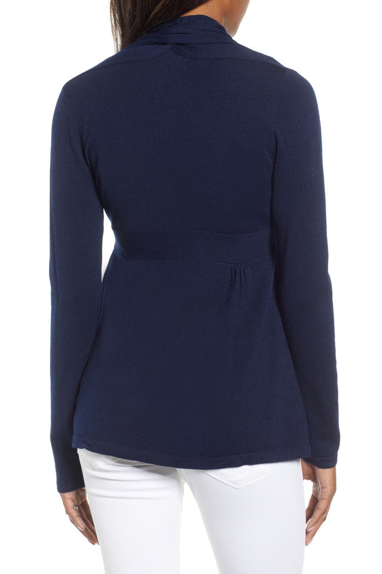 Wool Blend Maternity Cardigan, Alternate, color, NAVY