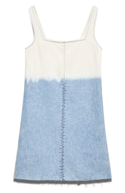 Rag & Bone Womens Blchs Jayde Square-neck Denim-blend Mini Dress In Blue