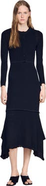 SANDRO Decorative pointelle cardigan