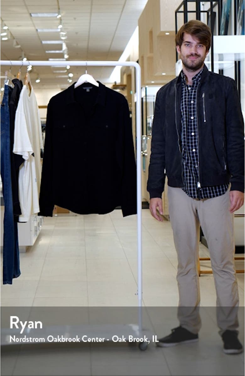 Abuja Textured Cotton Stretch Jacquard Button-Up Shirt, sales video thumbnail