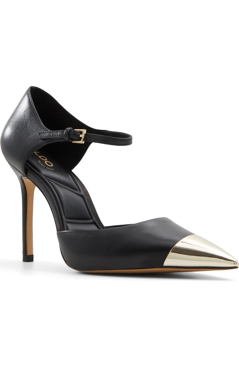 ALDO Mysha Ankle Strap Pointed Cap Toe Pump, Main, color,