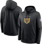 Nike Men's Nike Black New Orleans Saints 2023 Sideline Club Alternate Tri-Blend Pullover Hoodie