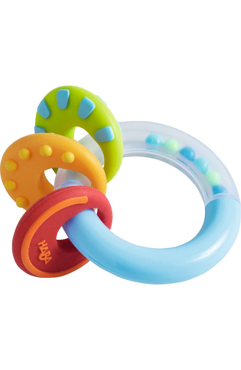 HABA Nobbi Silicone Teether and Clutching Toy, Alternate, color, Multi