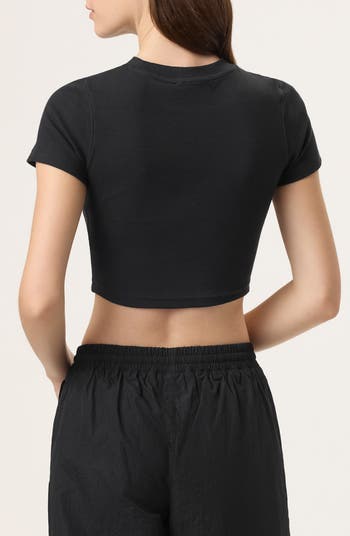 FILA x Hailey Stretch Cotton Rib Baby Tee | Nordstrom