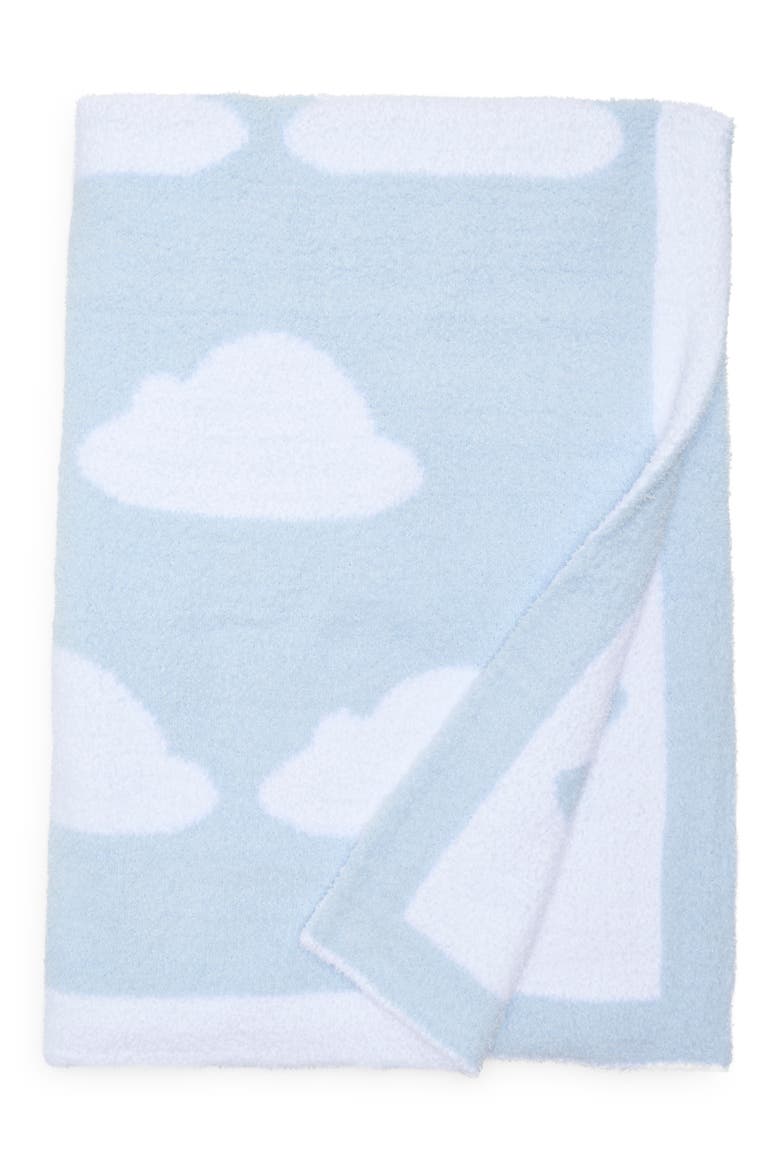 Kids' Pattern So Soft Blanket, Alternate, color, BLUE-WHITE CLOUD