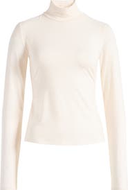 Reformation Nell Turtleneck Jersey Top