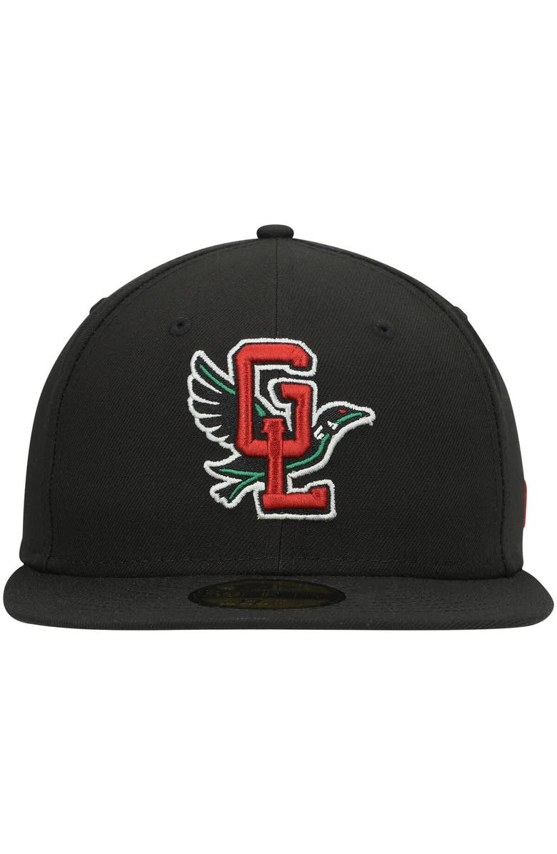 New Era Men's New Era Black Great Lakes Loons Authentic Collection Road 59FIFTY Fitted Hat, Alternate, color, 