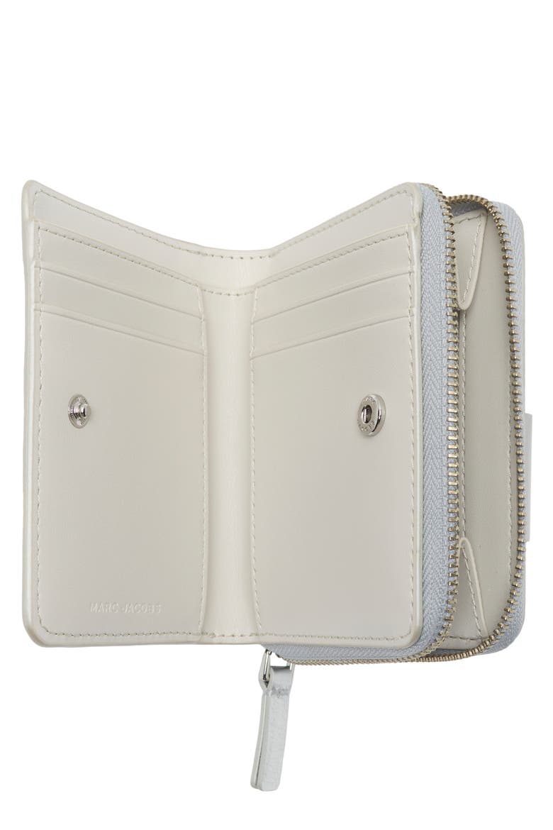 The Mini Compact Wallet, Main, color, METALLIC SILVER